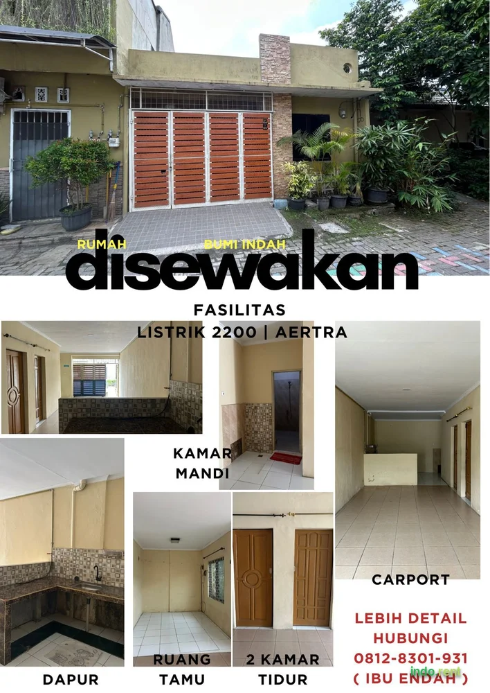 DISEWAKAN RUMAH NYAMAN & DEKAT KEMANAPUN DI COMPLEX BUMI INDAH CITY