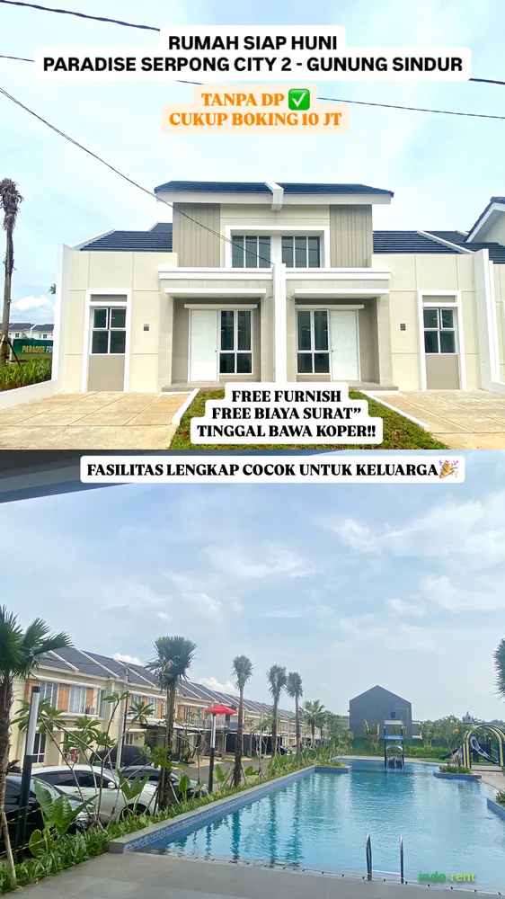 RUMAH SIAP HUNI FREE FURNISH DP0% DEKAT BSD CITY