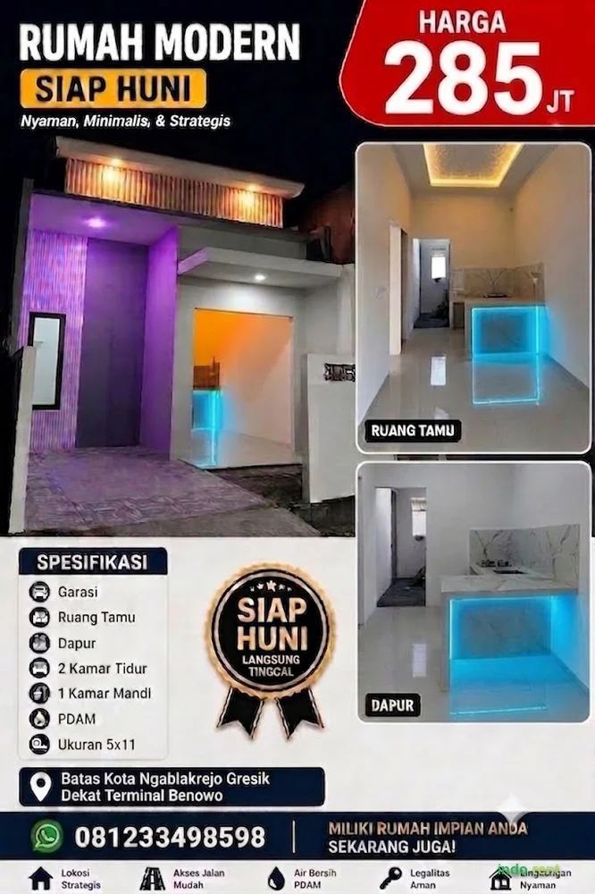Dijual rumah baru batas kota