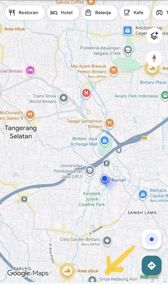 Rmh Baru 2Lt, Cluster GKA2  No i/18 di SERUA Aria Putra Bintaro Ciputat
