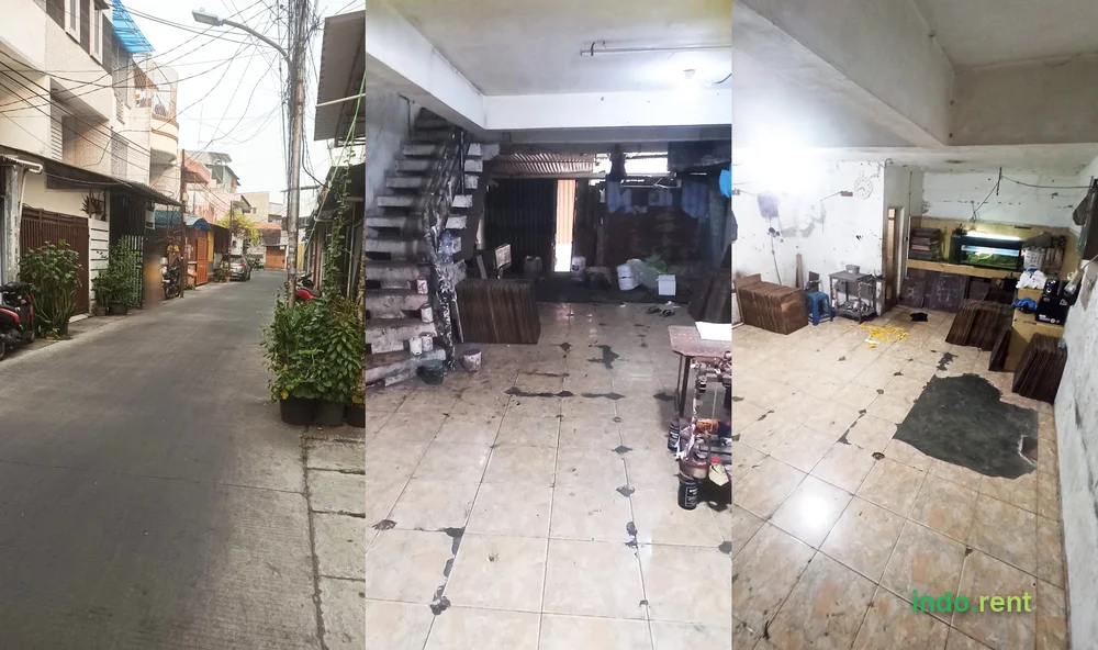 Disewakan Rumah Ruko 3 Lantai 5x15 Jelambar Barat Dekat Duta Mas Jalan 2 Mobil Cocok untuk Sablon Konveksi Gudang